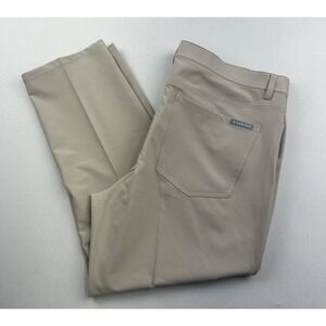 Dunning Golf Pants Performance Khaki Beige Mens 38x30 *(Fits 40x27)*